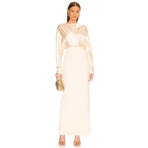 SOLACE LONDON Women's Ivory Aurora Maxi Dress Size 6 NWT
